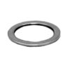 A Pedal Spacer Washer with a plain design, featuring a shiny finish and a central hole, isolated on a white background.