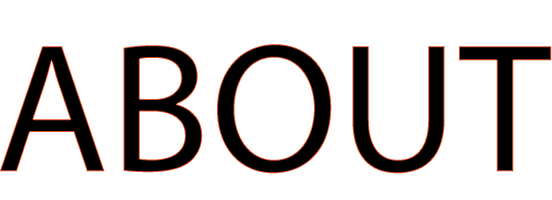 The word "about" in uppercase letters, colored in orange, on a transparent background.